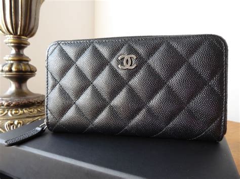 chanel zip wallet iridescent purple|Chanel zipped wallet small.